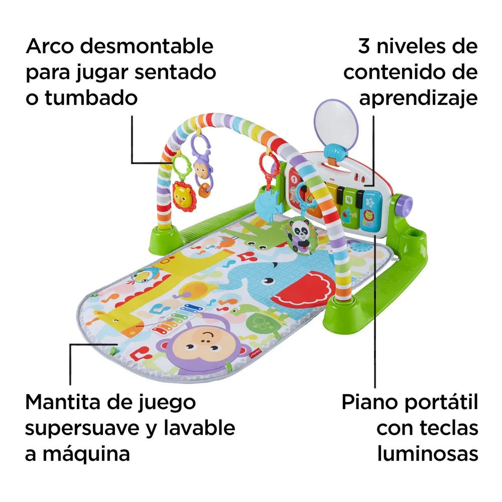Fisher Price Gimnasio Piano Pataditas Superaprendizaje Manta De Juego 2 Fisher Price Gimnasio Piano Pataditas Superaprendizaje Manta De Juego - Imagen 2