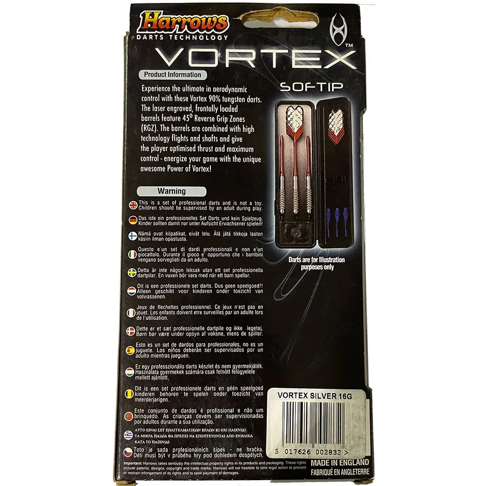 Harrows Dardos Soft Tip Vortex 90%Tugsten 2 Harrows Dardos Soft Tip Vortex 90%Tugsten - Imagen 2